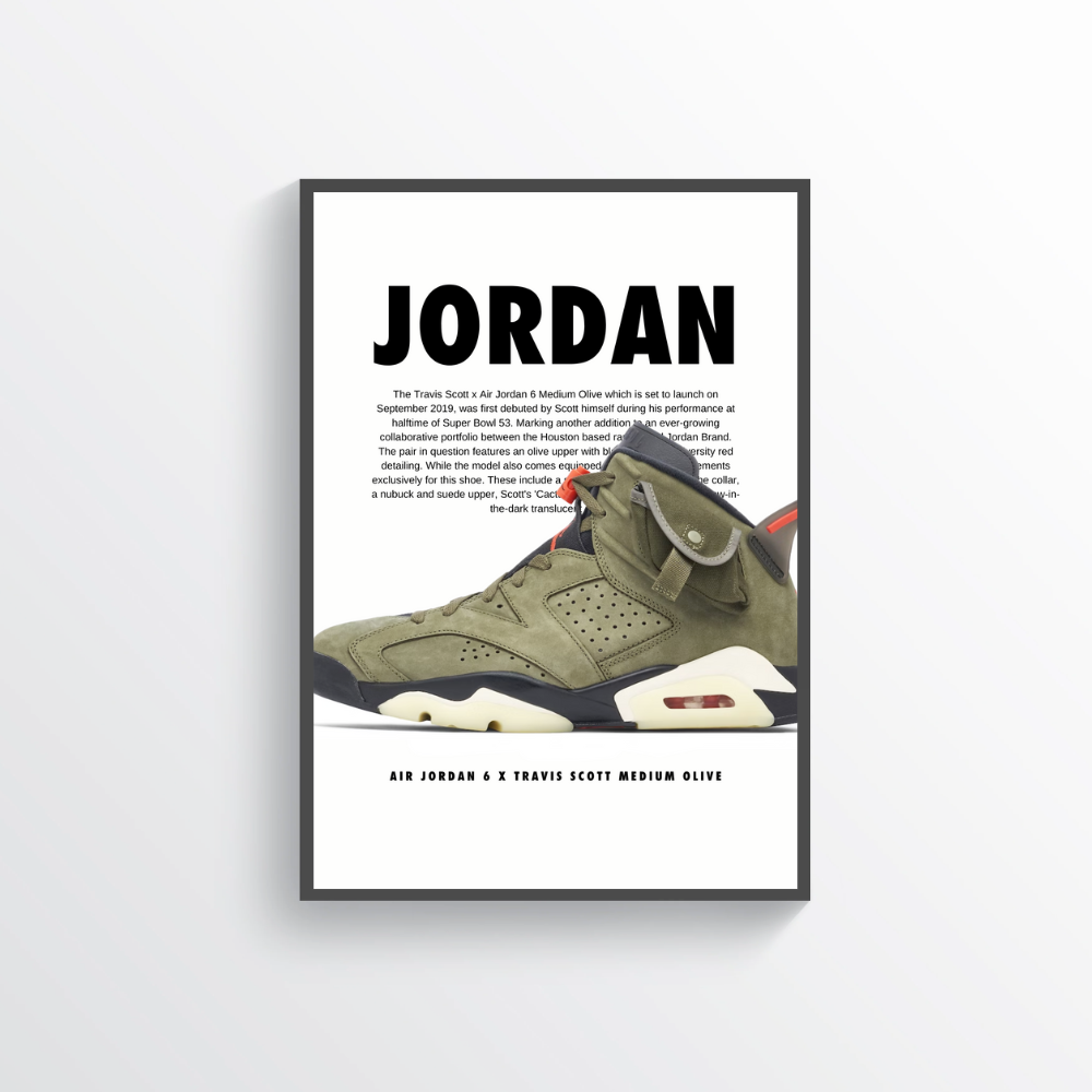 Jordan 6 Retro Olive Poster Kingz